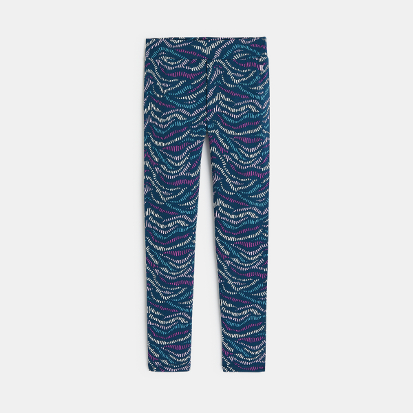 طماق رياضي مزين برسوم، باللون البنفسجي للفتيات